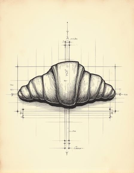 Arkitektonisk skitse af en croissant